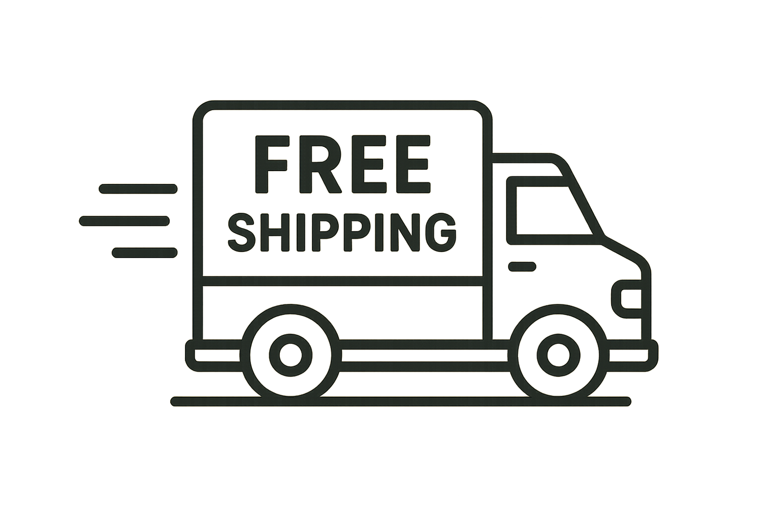 basic illustration of delivery truck indicating free shipping